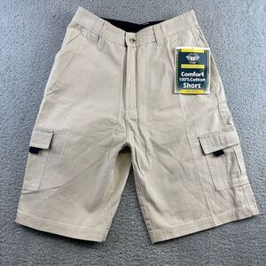 Omni Active Force Cargo Shorts Mens 30 Tan Flat Front Zip Fly Casual outdoor act